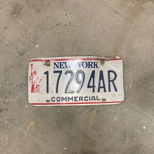 New York Vintage Commercial License Plate